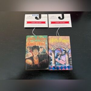 Hallmark Harry Potter Goblet of Fire Book & Sorcerer Stone Christmas Ornaments